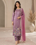 Lavender/Purple Embroidered Suit Set