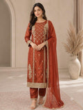 Rust Embroidered Suit Set